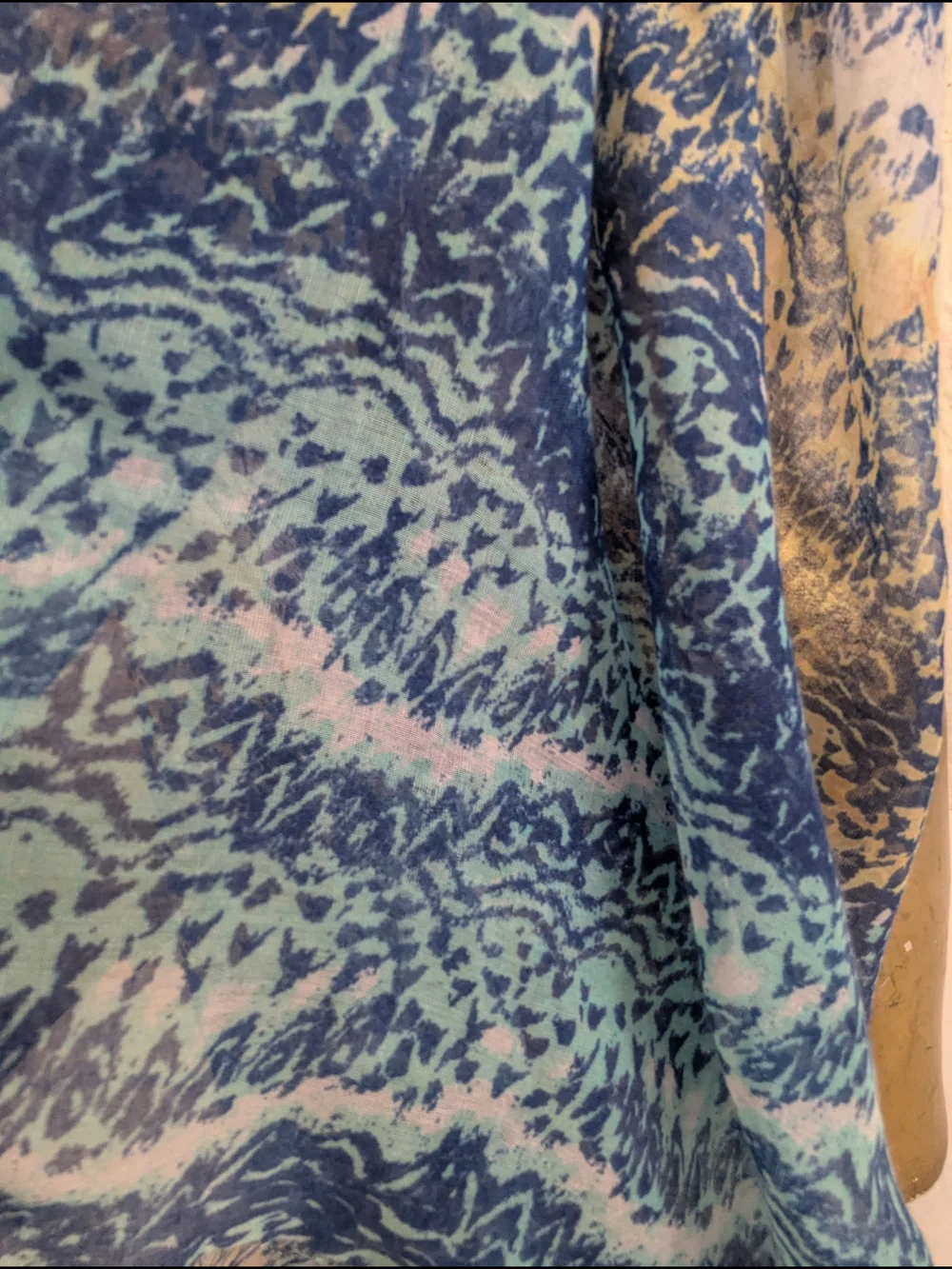 Nurture Bohemian Blue Patterned Lightweight Women's Scarf